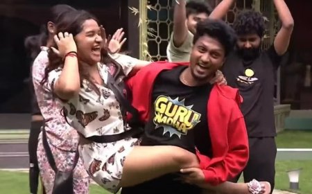 முதல் நாள் முதல் பாடல்.. ரவீனாவை தூக்கி இடுப்பில் உட்கார வைத்த மணி..!