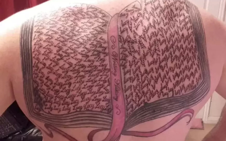 மகளின் பெயரை உடலில் 667 முறை பச்சை குத்தி கின்னஸ் சாதனை படைத்த தந்தை