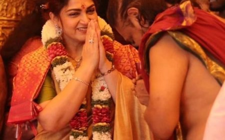 தெய்வமே அழைத்தது... கோவிலில் குஷ்புவுக்கு அளிக்கப்பட்ட மரியாதை!