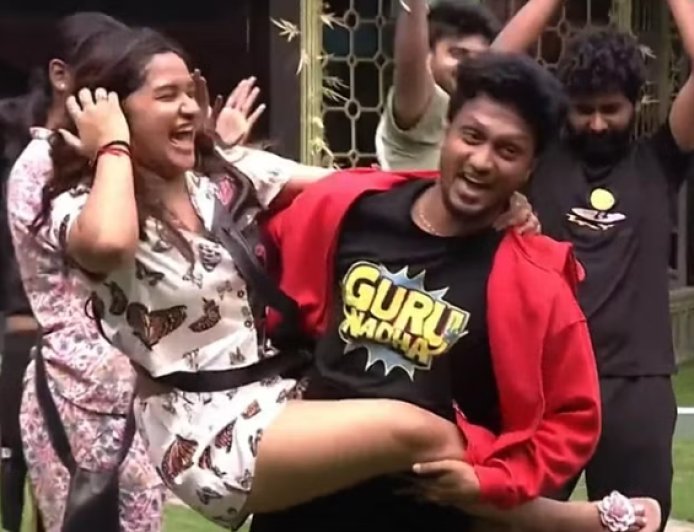 முதல் நாள் முதல் பாடல்.. ரவீனாவை தூக்கி இடுப்பில் உட்கார வைத்த மணி..!