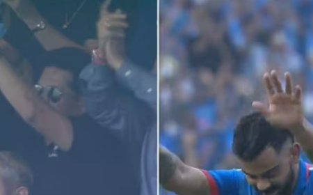 50ஆவது சதம் அடித்து சாதித்த உடனே சச்சினுக்காக கோலி செய்த மரியாதை.. முத்த மழை பொழிந்த மனைவி!