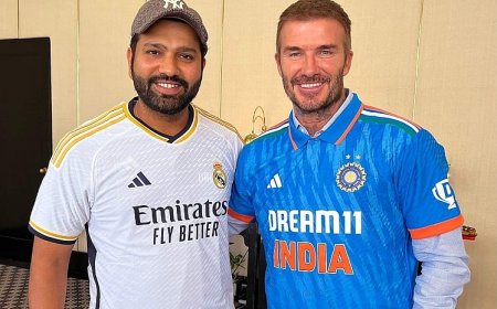 ஜெர்சியை மாற்றிய ரோஹித் சர்மா - டேவிட் பெக்காம்... ஏன் தெரியுமா? வைரல் தகவல்!