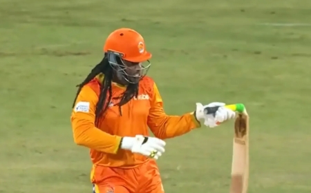 அடித்த அடியில் துடுப்பாட்ட மட்டைக்கு நேர்ந்த கதி... கிறிஸ் கெயில் மரண அடி... மிரண்டு போய் நின்ற ரசிகர்கள்!