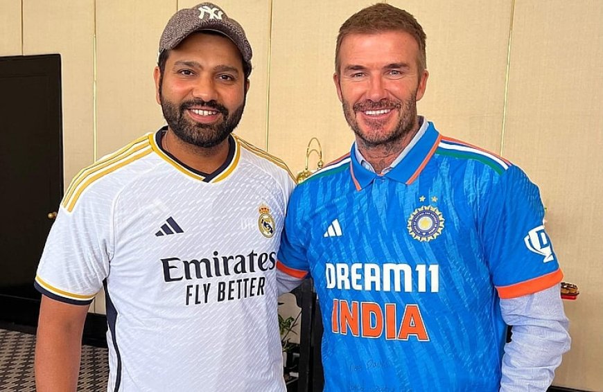 ஜெர்சியை மாற்றிய ரோஹித் சர்மா - டேவிட் பெக்காம்... ஏன் தெரியுமா? வைரல் தகவல்!