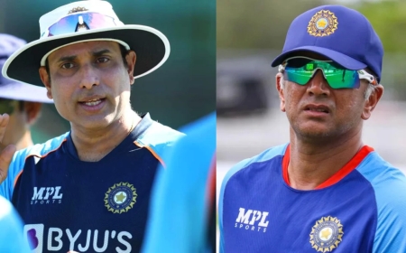 பயிற்சியாளர் பதவியில் இருந்து விலகும் டிராவிட்.. அடுத்த பயிற்சியாளர் யார்? ரேசில் மூன்று பேர்!