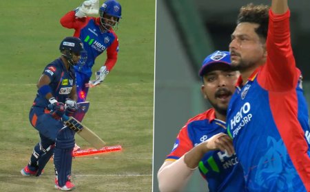 ஒரே ஓவரில் லக்னோ அணியின் முதுகெலும்பை உடைத்த குல்தீப் யாதவ்... என்னா வேகம்!