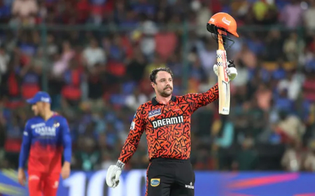 39 பந்தில் செஞ்சுரி அடித்து தெறிக்க விட்ட ட்ராவிஸ் ஹெட்: 8 சிக்ஸ், 9 ஃபோர்!