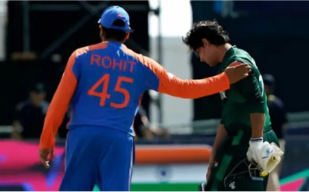 கண்ணீர் விட்டு கதறிய பாகிஸ்தான் வீரர்.. தேற்றிய ரோஹித் சர்மா.. நெகிழ்ச்சி சம்பவம்