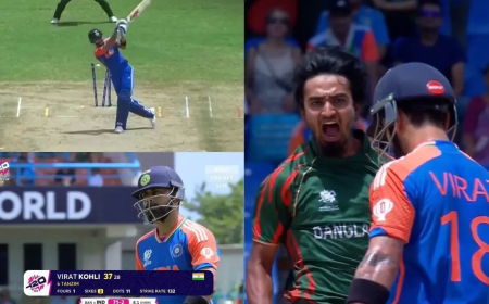 கோலி ஆட்டமிழந்ததும் ஓவராக குதித்த வங்கதேச வீரர்... திருந்தவே மாட்டிங்களா ப்ரோ!