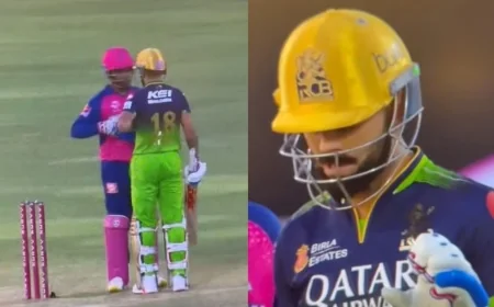 நெஞ்சில் கை வைத்த சஞ்சு சாம்சன்.. விராட் கோலிக்கு என்ன ஆனது? பதறிய ரசிகர்கள்!