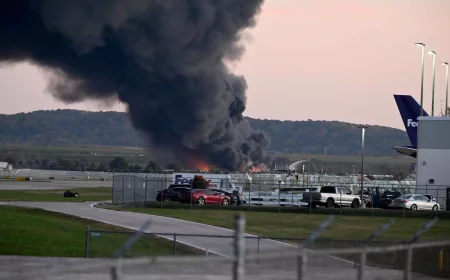 புறப்பட்ட சிறிது நேரத்தில் வெடித்து சிதறிய சரக்கு விமானம்; பணியாளர்கள் உட்பட ஏழு பேர் பலி
