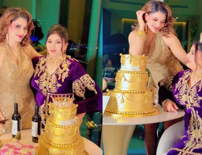 தாயாரின் பிறந்தநாளை தங்கக் கேக்குடன் கொண்டாடிய ஊர்வசி ரவுத்தேலா