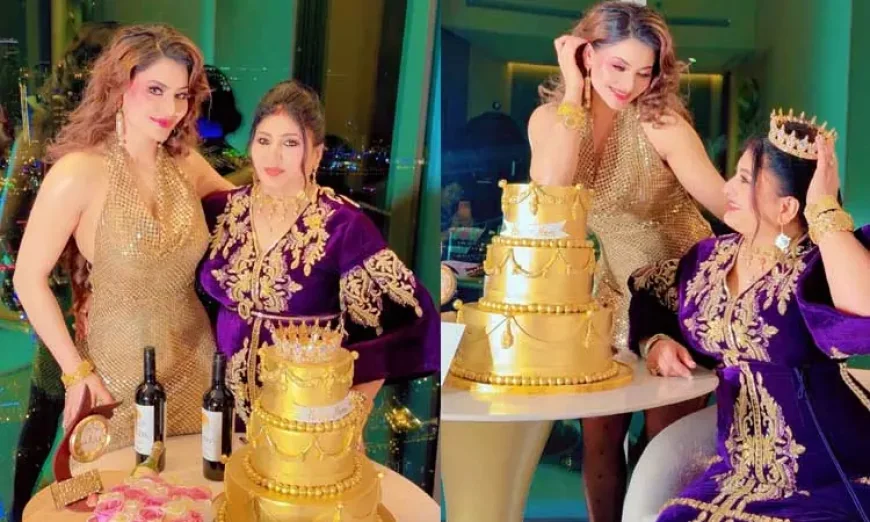 தாயாரின் பிறந்தநாளை தங்கக் கேக்குடன் கொண்டாடிய ஊர்வசி ரவுத்தேலா