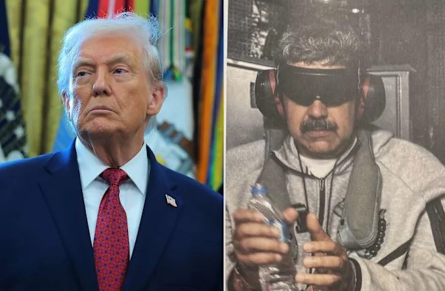 நாடு புகுந்து வெனிசுலா அதிபரை கைது செய்த அமெரிக்கா – கண்களில் கருப்புத் துணி, கைகளில் விலங்குடன் வெளியான புகைப்படம்