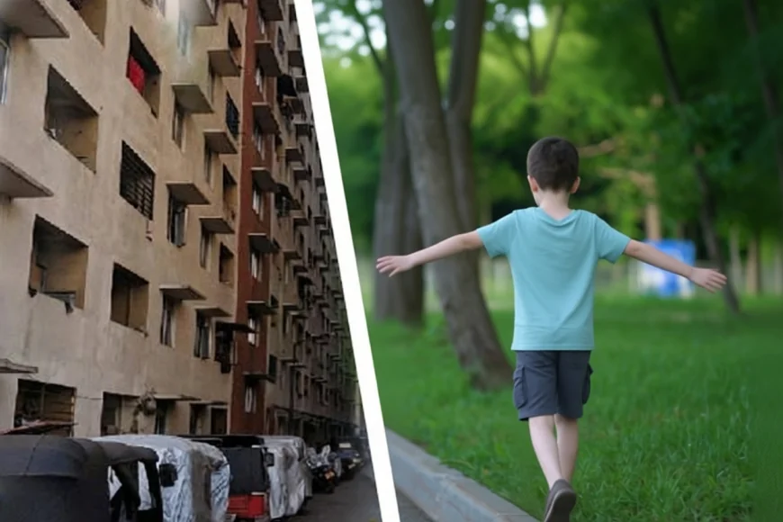 அடுக்குமாடியில் இருந்து விழுந்த சீமெந்து கலவை; 7 வயது சிறுவன் காயம்: கொழும்பில் அதிர்ச்சி சம்பவம்