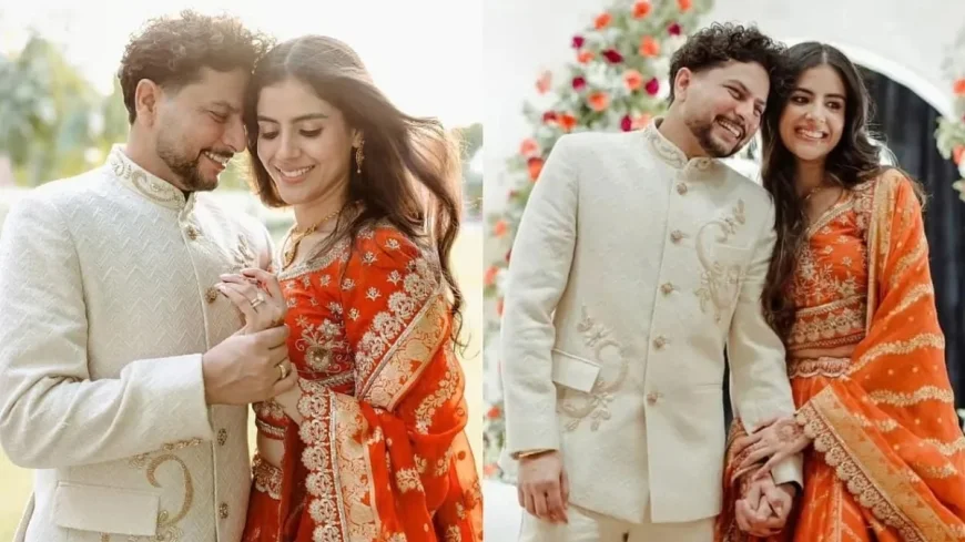 நீண்ட நாள் காதலியை மணந்த இந்திய கிரிக்கெட் வீரர் குல்தீப் யாதவ் – முசோரியில் கோலாகல திருமணம்
