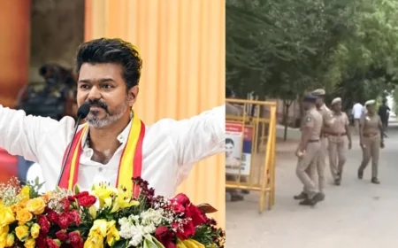 தவெக முன்னிலை: விஜய் நீலாங்கரை இல்லத்தில் பாதுகாப்பு பலப்படுத்தப்பட்டது