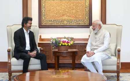 இலங்கையில் காவலில் உள்ள தமிழக மீனவர்களை உடனடியாக விடுவிக்குமாறு பிரதமர் மோடியிடம் முதல்வர் விஜய் கோரிக்கை