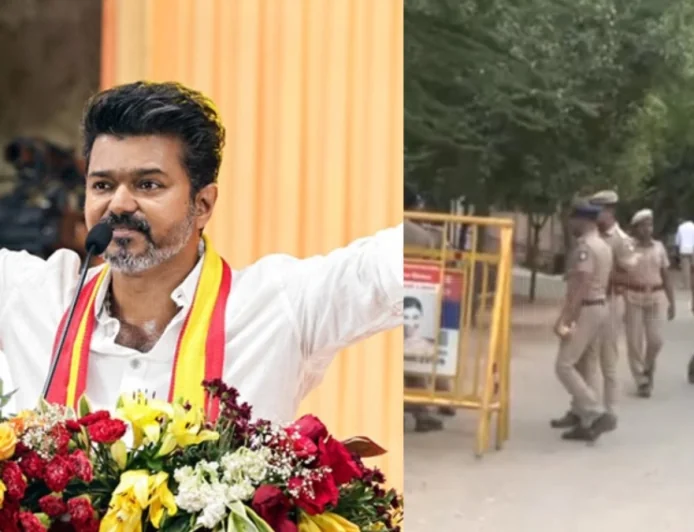 தவெக முன்னிலை: விஜய் நீலாங்கரை இல்லத்தில் பாதுகாப்பு பலப்படுத்தப்பட்டது