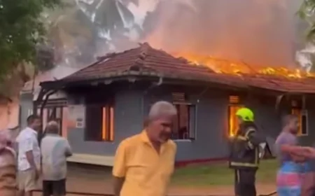 அங்குருவாதொட முதியோர் இல்லத்தில் பயங்கர தீ விபத்து: 11 பேர் உயிரிழப்பு, 3 பேரை தேடும் பணி தீவிரம்