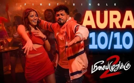 ஆரா 10/10 பாடல் வரிகள் | Aura 10/10 Lyrics Tamil – Meesaya Murukku 2 Movie Song 2026