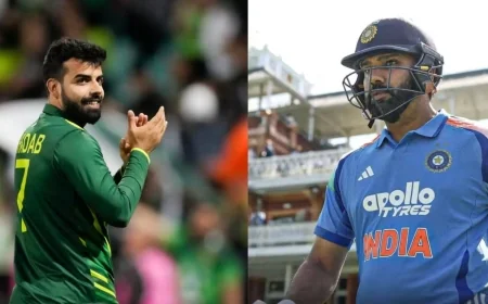 டி20 கிரிக்கெட்டின் ஆகச் சிறந்த கேப்டனாக ரோஹித் சர்மாவை தேர்வு செய்த பாகிஸ்தான் வீரர் ஷதாப் கான்
