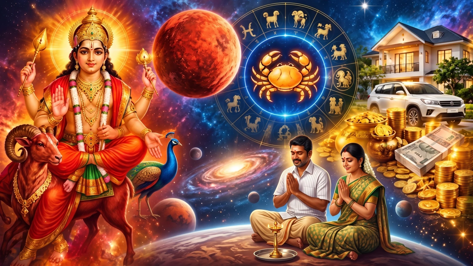 திடீர் பண வரவு தரும் செவ்வாய் பெயர்ச்சி: கடகத்தில் குரு சேர்க்கை; இந்த 3 ராசிக்காரர்களுக்கு மட்டும் சொத்து குவியும் யோகம்!