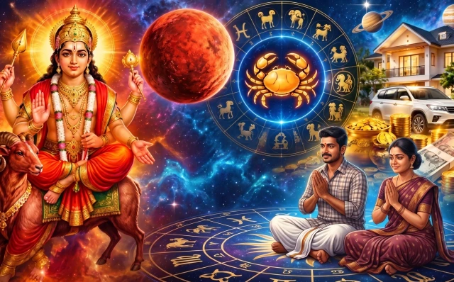 அதிர்ஷ்ட கதவு திறக்கும் 3 ராசிகள்: கடகத்தில் செவ்வாய் பெயர்ச்சி – சொந்த வீடு, வாகனம் வாங்கும் ராஜயோகம் யாருக்கு? முழு விபரம் இதோ!