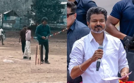விஜய் பந்துவீசும் வீடியோ வைரல்: கிரிக்கெட் மீது விஜய்க்கு இவ்வளவு ஆர்வமா?