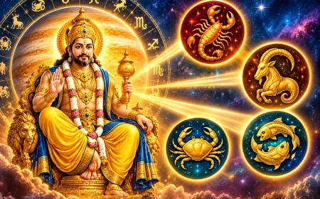 குரு பகவானின் பார்வையால் அதிர்ஷ்டம் பெறப்போகும் ராசிகள்! தொழில் வளர்ச்சி, பணவரவு, திருமண யோகம் யாருக்கு?