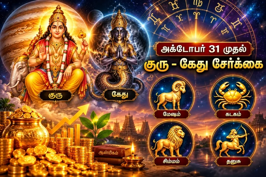 ஒக்டோபர் 31 முதல் குரு–கேது சேர்க்கை: பணவரவு, தொழில் முன்னேற்றம், ஆன்மிக வளர்ச்சி பெறப்போகும் 4 ராசிகள்!